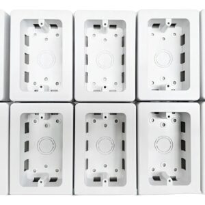 10 Piezas Caja Universal Con Fondo Pvc Blanco Red Electrico Blanco