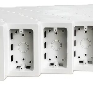 100 Piezas Caja Universal Con Fondo Pvc Blanco Red Electrico Blanco