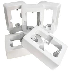 5 Piezas Caja Universal Sin Fondo Pvc Blanco Red Electrico Blanco