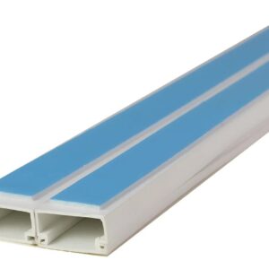 Canaleta De Pvc Adherible 2 Pzas. De 1m 1cm X 2cm (10x20) Blanco