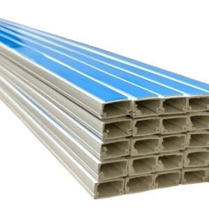 Canaleta De Pvc Adherible 30 Pzas. 1m X 1cm X 2cm (10x20) Blanco