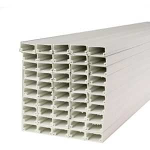 Canaleta De Pvc Para Cable 50 Pzas. 1cm X 2cm X 1m (10x20) Blanco